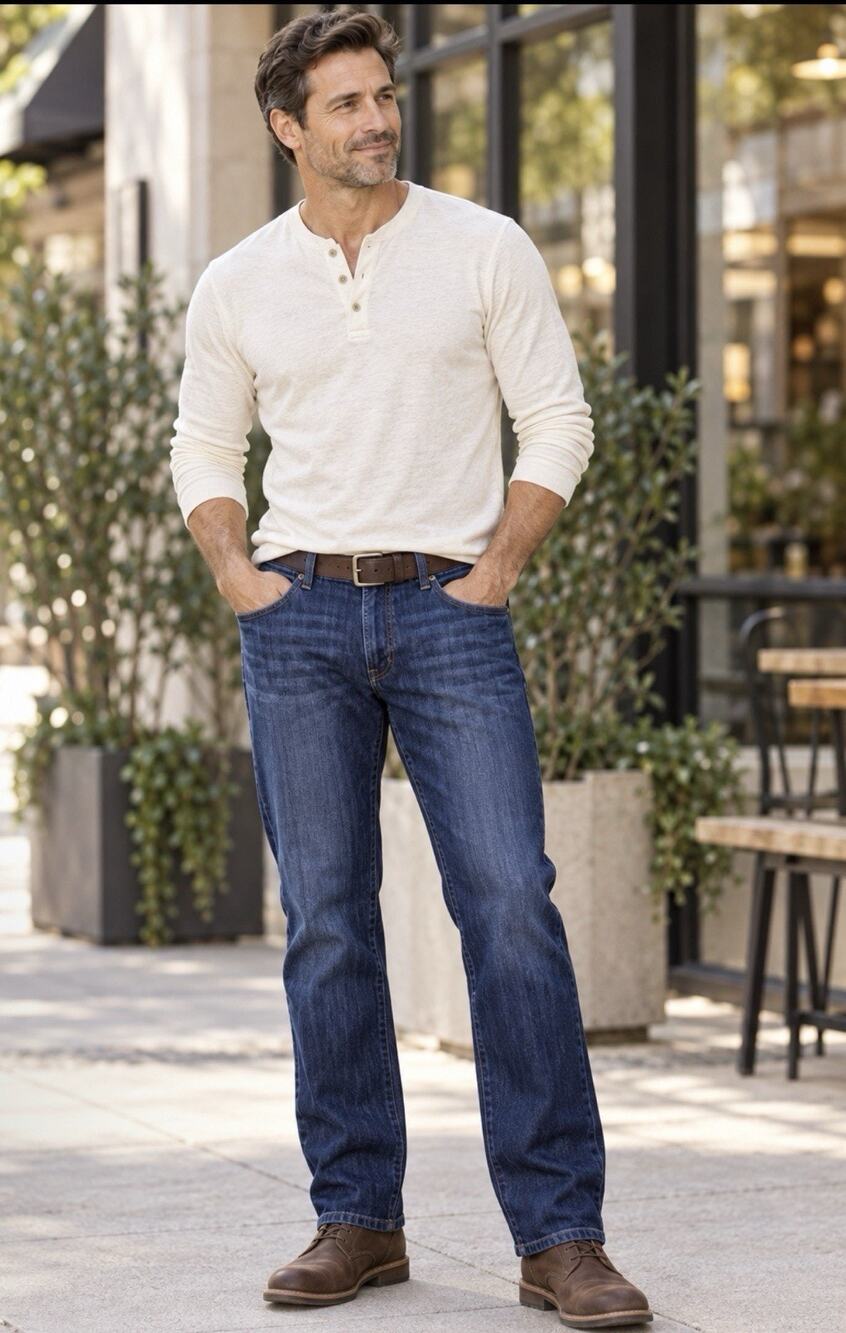Lucky Brand 181 Relaxed Straight Jeans Mens 38x30 Dark Wash Stretch Denim